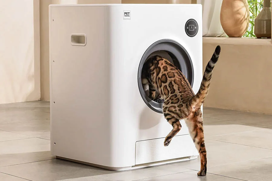 semi automatic cat litter box